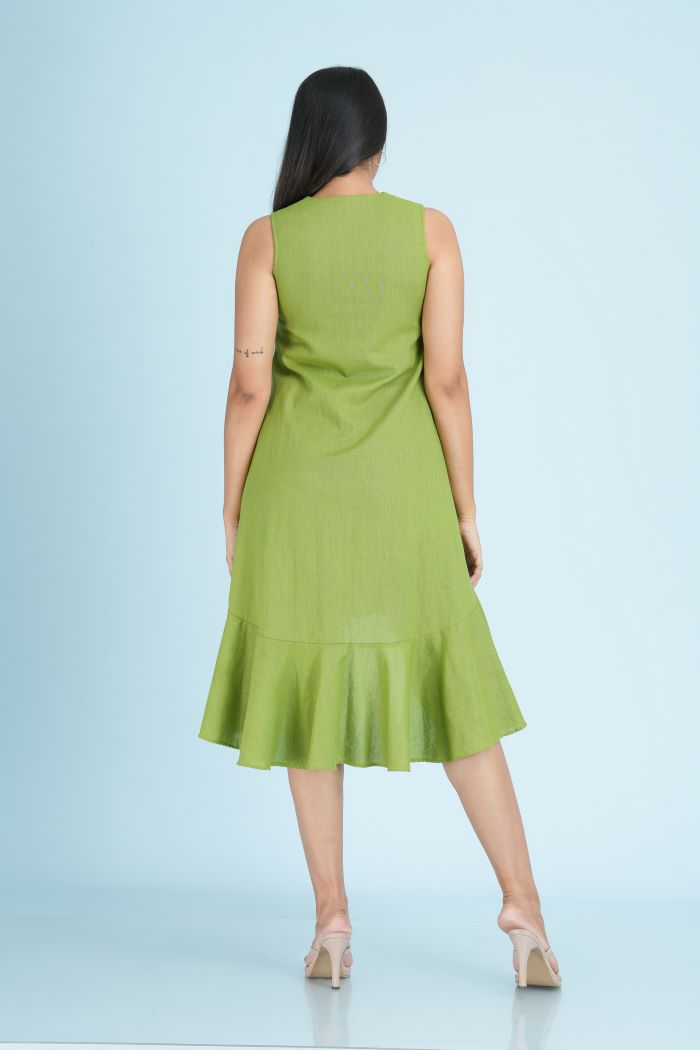 CH104 - Sleeveless varied hem length Dress - Image 2